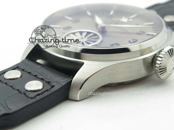 MIROTIME 0429 Compact Big Pilot “Markus Buhler” IW5003 Turbine V6F Best Edition Grey Dial On Leather Strap A 7314
